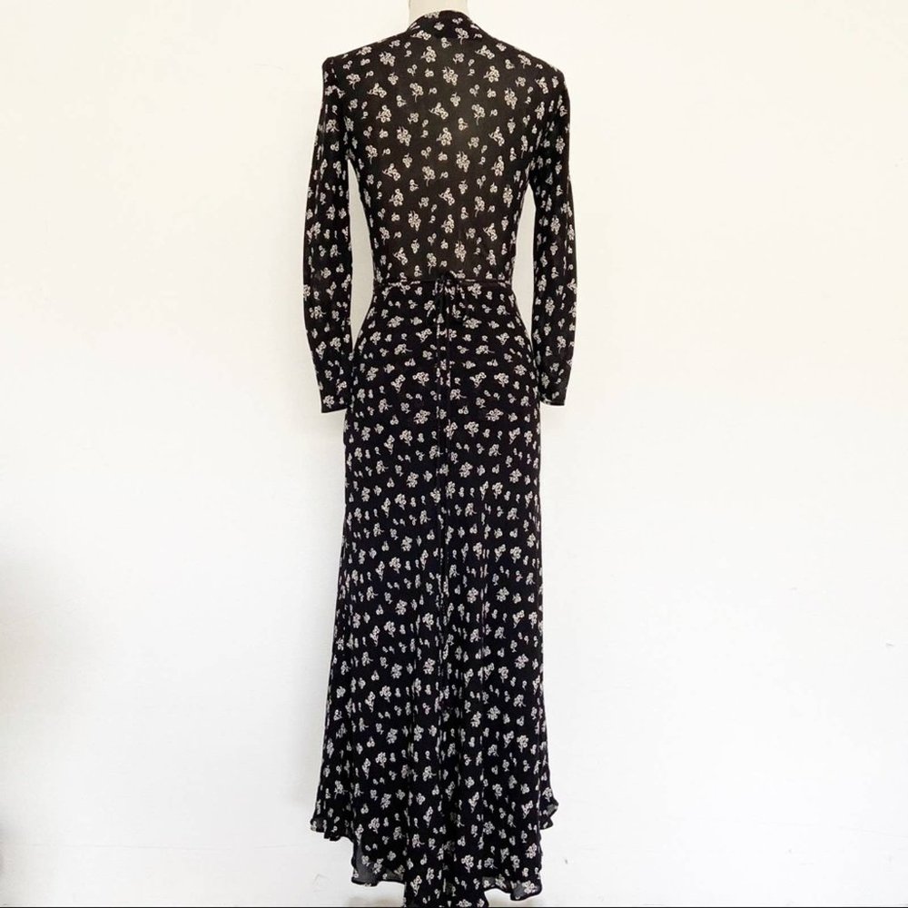 Rare REFORMATION Jaz Wrap Dress Black Size XS - Picture 7 of 13
